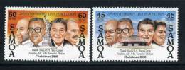 1986 SAMOA  Peace Promoters  Cpl Set Of 2  Yvert Cat. N° 621/22  Absolutely Perfect MNH ** - Samoa