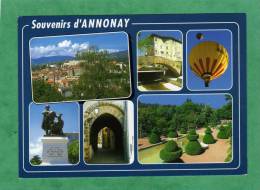Delcampe - Souvenirs D'Annonay Pays Des Frères Montgolfier Multi-vues Montgolfière Vue Générale Porche Jardin - Annonay