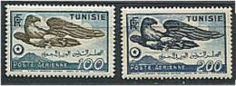 TUNISIE 1949/50 - Aigle (Rapace Oiseau) Serie Neuve Sans Charniere (Yvert A14/15) - Ongebruikt