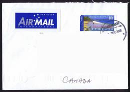 2000 Airmail Letter To Canada Intrnational 80c Stamp Byron Bay NSW, -Season's Greetings- - Briefe U. Dokumente