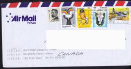 2005  Air Letter To Canada     Airplane, Criketeer, Christmas, Commonwealth Day,  JC Watson - Briefe U. Dokumente