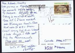 1997 Postcard To Canada 95c Wombat - Brieven En Documenten