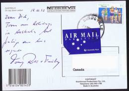 1992 Postcard To Canada $1 Sports Fun Run - Storia Postale