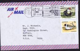 1981  Air Letter To USA  55c Lotus Bird, 5c Hooded Dotterel - Briefe U. Dokumente