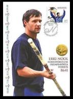 Estonia 2001 Stamp Maxicard Olympic Champion Erki Nool, Sydney 2000. Mi 390 - Sommer 2000: Sydney