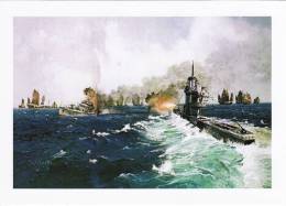 Maritime Art Postcard Surface Chris Mayger Painting WW2 Submarine - Sous-marins