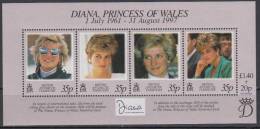 BAT British Antarctic Teritory 1998 Princess Diana - Mi. Bl. 7 - MNH (**) - Nuevos