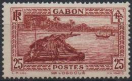 GABON 132 * MLH Radeau De Flottage Sur L'Ogooué 1932-1933 - Unused Stamps