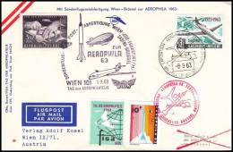 Austria 1963, Airmail Cover Wien - Frankfurt - Brussels, Special Flight "AEROPHILA 1963" - Autres & Non Classés