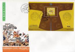 MACAU 1998 INSIGNIAS CIVIS E MILITARES   CIVIL AND MILITARY INSIGNIA    INSIGNES   CIVIL ET MILITAIRE - FDC