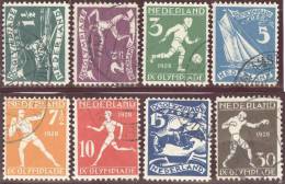 Niederlande Satz 1928 Mi#205-212 Gestempelt Olympische Sommerspiele Amsterdam - Used Stamps