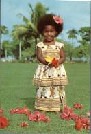 (105) Fiji Island - Little Fijian Girl Called Elizabeth - Figi