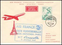 Austria 1960, Airmail Cover Wien To Paris, Air France - Sonstige & Ohne Zuordnung