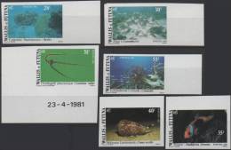 WALLIS & FUTUNA 267 à 272 ** MNH Non Dentelé Imperf Faune & Flore Du Monde Sous-marin (CV 60 €) - Ongetande, Proeven & Plaatfouten