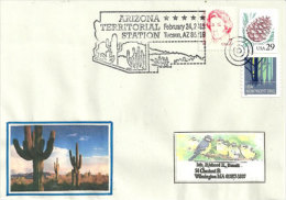 USA: Arizona Territorial Station. Tucson.  Une Enveloppe Souvenir Cactus - Cactusses