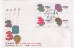 MACAU 1997    NÚMEROS DA SORTE  NUMEROS DE LA CHANCE    LUCKY NUMBERS - FDC