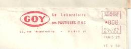 Médicament, Pastille, Laboratoire, "Goy" - EMA Secap N -enveloppe Entière  (M207) - Pharmazie