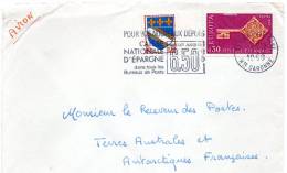 Taaf Kerguelen Port Aux Français Lettre De France 1969 Pour Kerguelen - Storia Postale