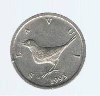 CROATIA - CROACIA -  1 Kuna 1993  KM9.1  - Nightingale Animal Coin - - Croatia