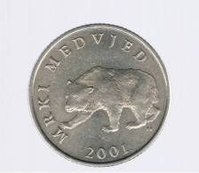 CROATIA - CROACIA -  5 Kuna 2001  KM11 - Brown Bear  Animal Coin - Kroatien