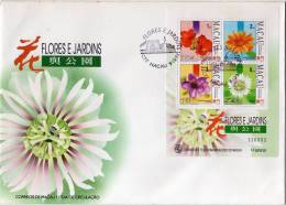 MACAU 1993  FLORES E JARDINS   FLEURS ET JARDINS   FLOWERS AND GARDENS - FDC