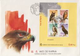 MACAU 1993  AVES DE RAPINA  LES OISEAUX RAPACES  RAPTORS - FDC