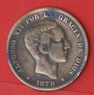 SPAIN  10  CENTIMOS  1878   KM# 675  -    (2020) - Eerste Muntslagen