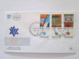 ISRAEL1985 12TH MACCABIAH SPORTS  FDC - Lettres & Documents