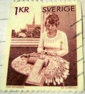 Sweden 1976 Lace Maker 1k - Used - Gebraucht