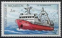 St PIERRE ET MIQUELON 1987 - Y/T N°: 482- Chalutier La Normande - Neuf Sans Charnière - Côte 3,60 €uros - Nuovi