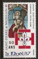 St PIERRE ET MIQUELON 1987 - Y/T N°: 483 - NOEL Et 50ans Scoutisme- Neuf Sans Charnière - Côte 2,00 €uros - Nuevos