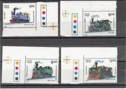 INDIA, 1993, Mountain Locomotives, Set 4 V, Train Engines, With Traffic Lights, MNH, (**) - Unused Stamps