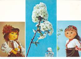 DOLLS, POUPEES, STATIONERY POST CARD,1968,UNUSED,VERY RARE, ROMANIA - Bambole