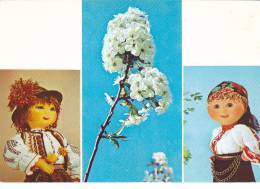 DOLLS, POUPEES, STATIONERY POST CARD,1968,UNUSED,VERY RARE, ROMANIA - Puppen