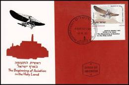 Israel 1985, Maximum Card "The Beinnin Of Aviation In The Holy Land" - Maximumkaarten