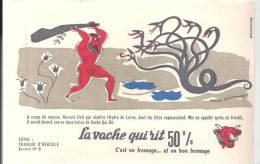 Buvard La Vache Qui Rit Série Travaux D´Hercule N°5 Illustré Par Paul Grimault - Leche