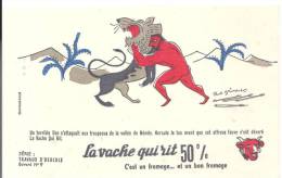 Buvard La Vache Qui Rit Série Travaux D´Hercule N°9 Illustré Par Paul Grimault - Produits Laitiers