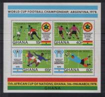 GHANA  World Cup-78(soccer)  S/Sheet Overp.  MNH - Sonstige & Ohne Zuordnung