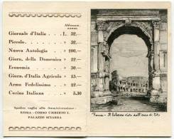 CALENDARIO ANNO 1915 ROMA IL COLOSSEO GIORNALE D'ITALIA PICCOLO NUOVA ANTOLOGIA ARMA FEDELISSIMA CUCINA ITALIANA - Klein Formaat: 1901-20