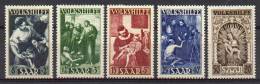 Sarre -Secours Populaire Tableaux YT 263-267* / Saarland- Volkshilfe Gemälde Mi.Nr. 267-271* - Unused Stamps