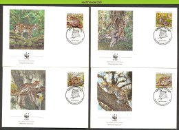 Mwh075fb WWF FAUNA ZOOGDIEREN WILDE KAT WILD CAT MARGAY AND OCELOT MAMMALS EL SALVADOR 1988 FDC's - FDC