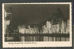 SWASTIKA  BANNERS IN  DANZIG  POLAND  GDANSK   , OLD  POSTCARD  ,m - Danzig