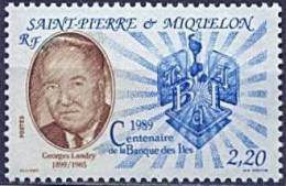 St PIERRE ET MIQUELON 1989 - Y/T N°:   511  - Centenaire Banque Des Iles - Neuf Sans Charnière - Côte 1,25 €uros - Nuovi