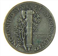 U.S.A. - STATI UNITI D' AMERICA - ONE DIME ( 1943 ) MERCURY - AG / SILVER / SILBER - 1916-1945: Mercury (Mercurio)