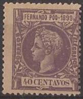 FPOO65-LB252.Guinee.Guinea Español..ALFONSO   Xlll.FERNANDO POO.Alfonso Xlll.1899.(Ed 65*) Con Charnela.MAGNIFICO. - Fernando Poo