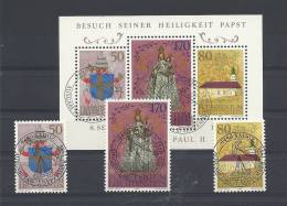 1985 Vollstempel Einzelmarke Und Block Besuch Des Papstes - Blocs & Feuillets