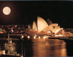 (106) Australia - NSW - Sydney Opera House At Night With Circular Quay And Mast Of Warship ? - Sunshine Coast