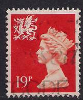 WALES GB 1988 19p Bright Orange Machin SG W50.( L37  ) - Gales