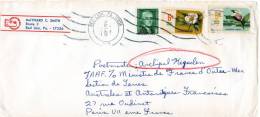 Taaf Kerguelen Port Aux Français Red Lion Usa Lettre 1969 Pour Kerguelen - Cartas & Documentos