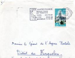 Taaf Kerguelen Port Aux Français Lettre De France 29/10/1969 Pour Kerguelen - Briefe U. Dokumente